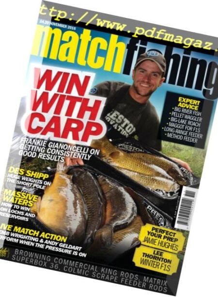 Match Fishing – November 2016 Cover