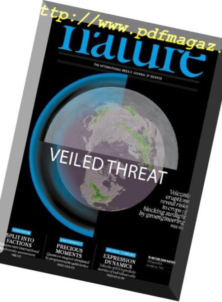 Nature – 23 August 2018 Cover