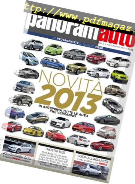 Panoramauto – Gennaio 2013 Cover