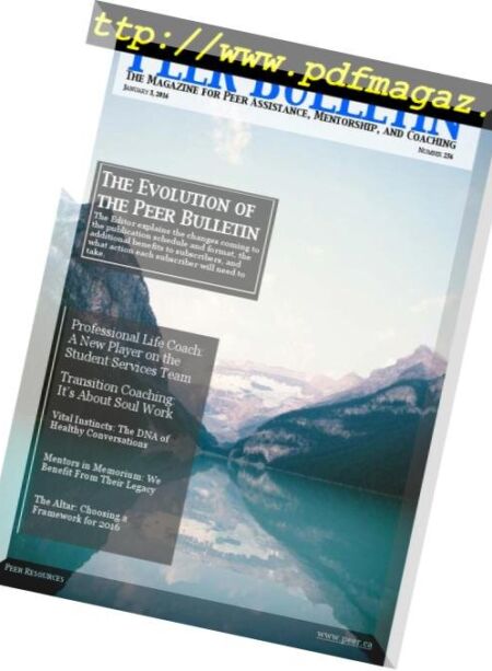 Peer Bulletin – January 2016 Cover