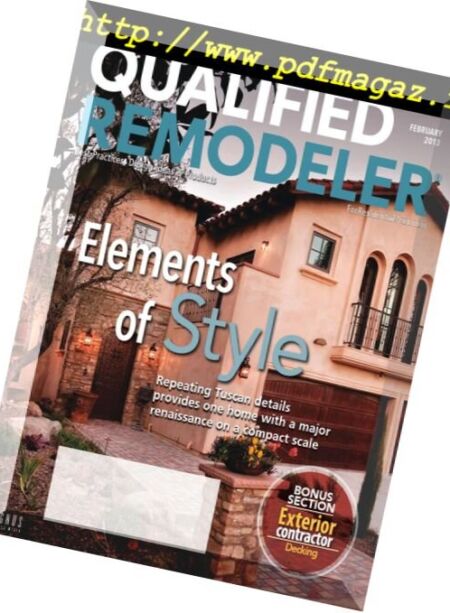 Qualified Remodeler Magazine – February 2013 Cover