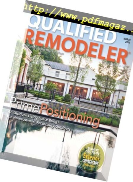 Qualified Remodeler Magazine – March 2013 Cover