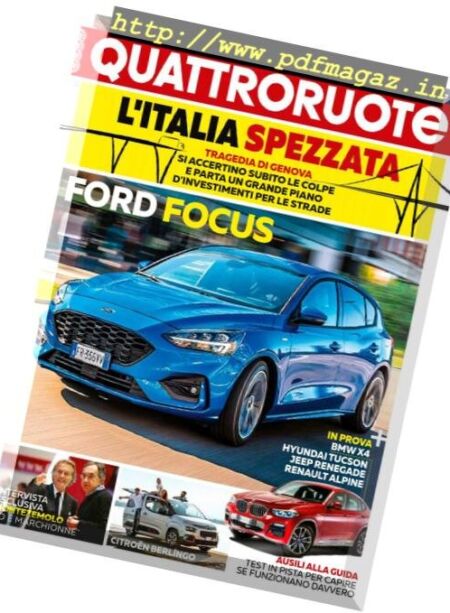 Quattroruote Italia – settembre 2018 Cover
