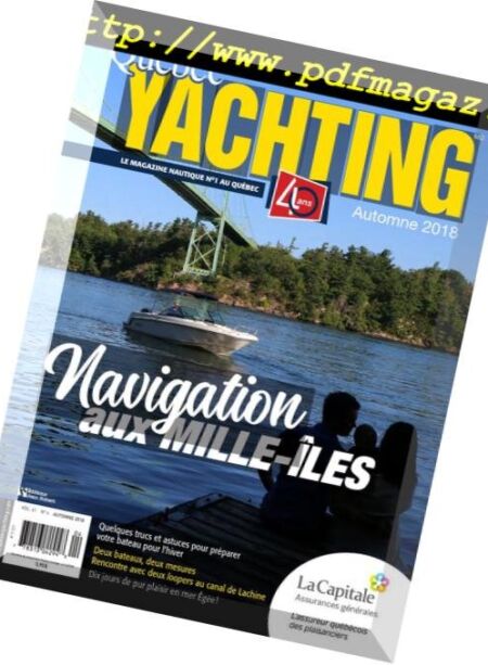 Quebec Yachting – septembre 2018 Cover