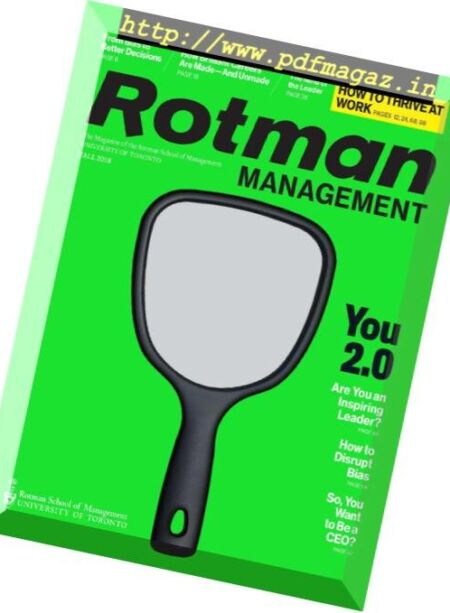 Rotman Management – September 2018 Cover