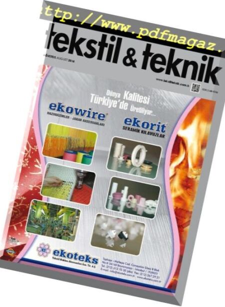 Tekstil Teknik – August 2016 Cover
