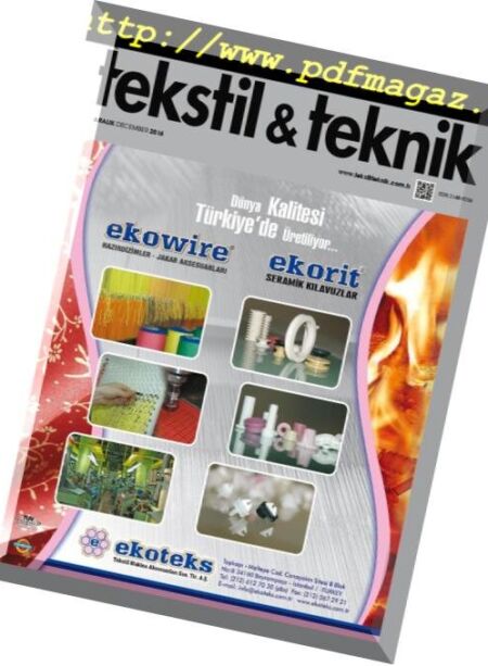Tekstil Teknik – December 2016 Cover