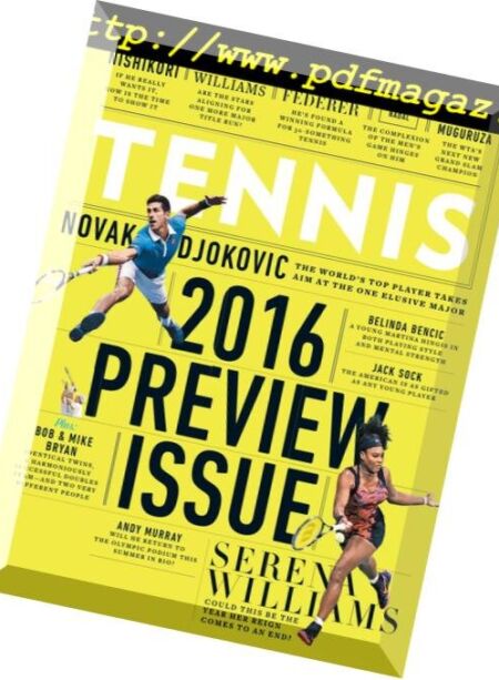 Tennis Magazine USA – January-February 2016 Cover