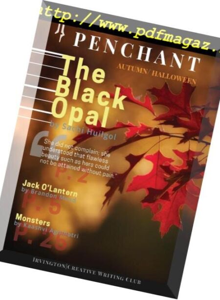 The Penchant Literary – November 2017 Cover