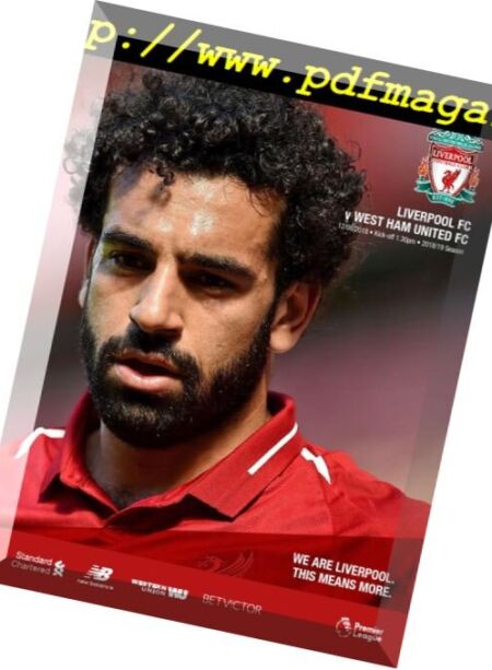 This is Anfield – Liverpool FC Programmes – 13 August 2018 Cover
