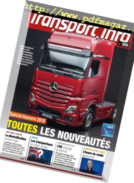Transport Info – 14 septembre 2018 Cover