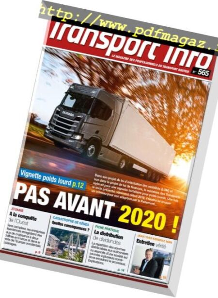 Transport Info – 31 aout 2018 Cover
