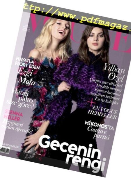 Vogue Turkey – Aralik 2015 Cover