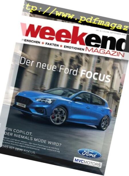 Weekend Magazin – 6 September 2018 Cover