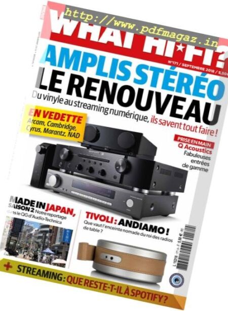 What Hi-Fi France – Septembre 2018 Cover