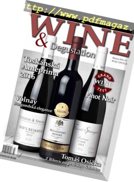 Wine & Degustation – brezen 2016 Cover