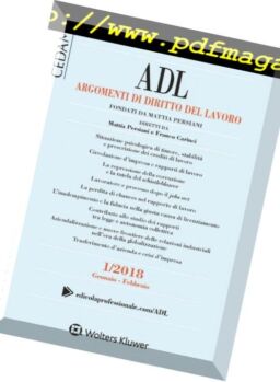 Argomenti di Diritto del Lavoro – Gennaio-Febbraio 2018