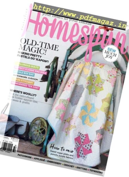Australian Homespun – August 2018 Cover