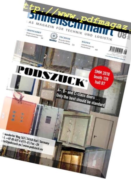 Binnenschifffahrt – August 2018 Cover