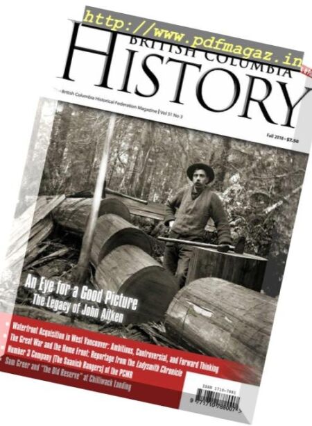 British Columbia History – September 2018 Cover