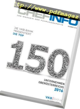 Chefinfo – Dezember 2016