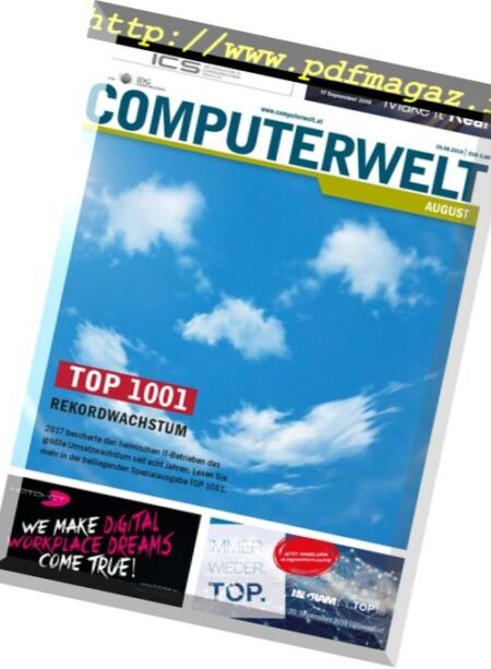 Computerwelt – 29 August 2018 Cover