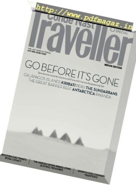 Conde Nast Traveller India – October-November 2018 Cover