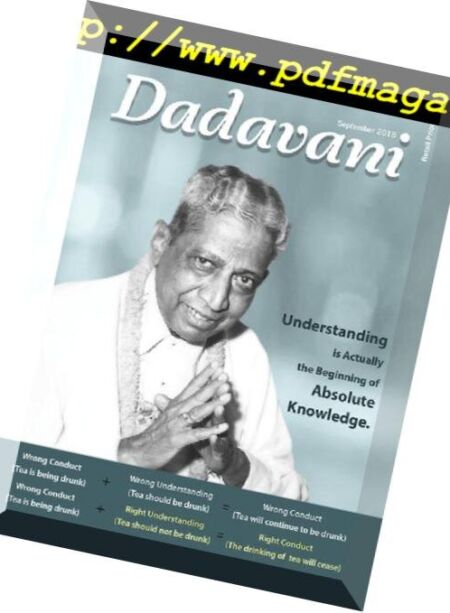 Dadavani English Edition – September 2018 Cover
