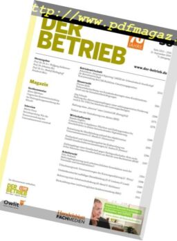 Der Betrieb – 21 September 2018