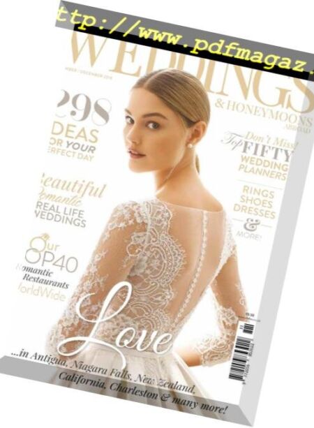 Destination Weddings & Honeymoons Abroad – November-December 2018 Cover