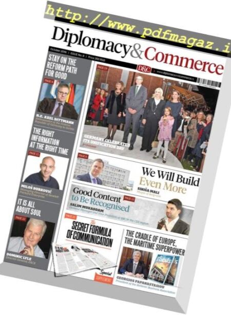 Diplomacy and Commerce – October 2016 Cover