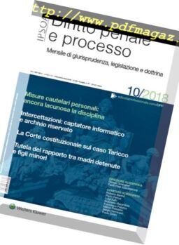 Diritto Penale e Processo – Ottobre 2018