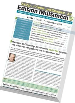 edition Multimedia – 17 Septembre 2018
