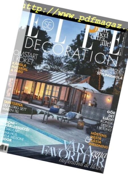 Elle Decoration Sweden – August 2018 Cover