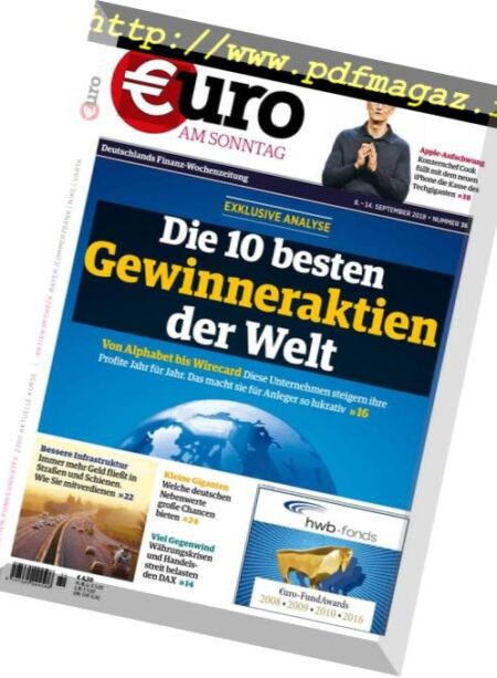 Euro am Sonntag – 8 September 2018 Cover