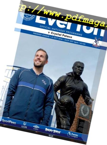 Everton Programmes – 20 October 2018 Cover