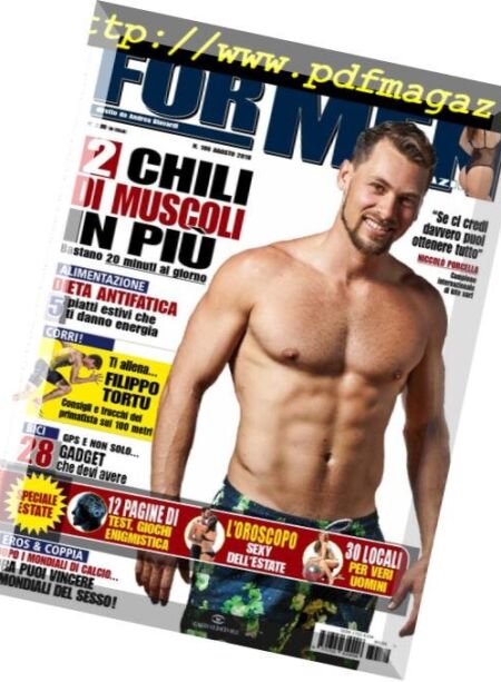 For Men Magazine – Agosto 2018 Cover