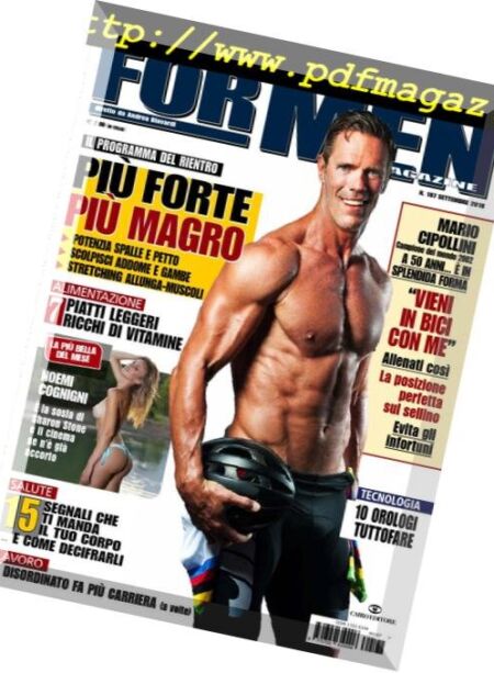 For Men Magazine – Settembre 2018 Cover