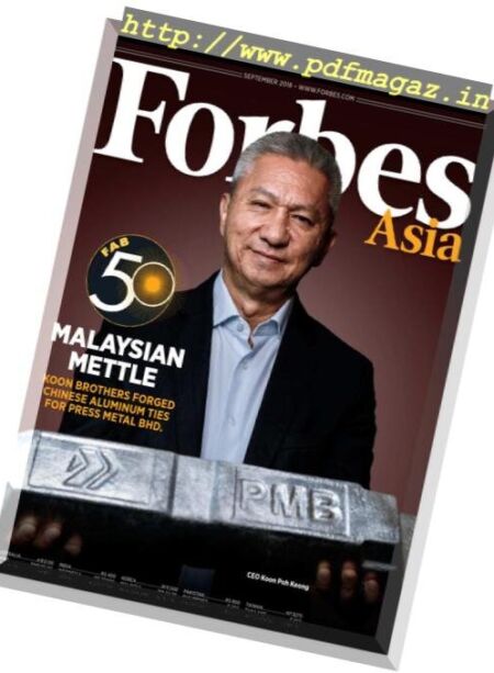 Forbes Asia – September 2018 Cover