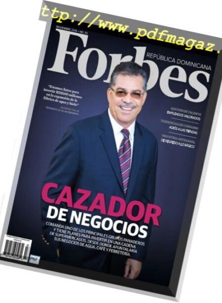 Forbes Republica Dominicana – noviembre 2016 Cover