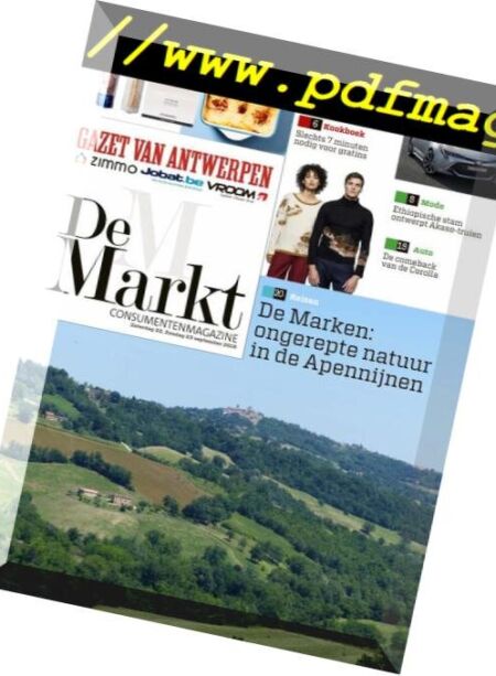 Gazet van Antwerpen De Markt – 22 september 2018 Cover