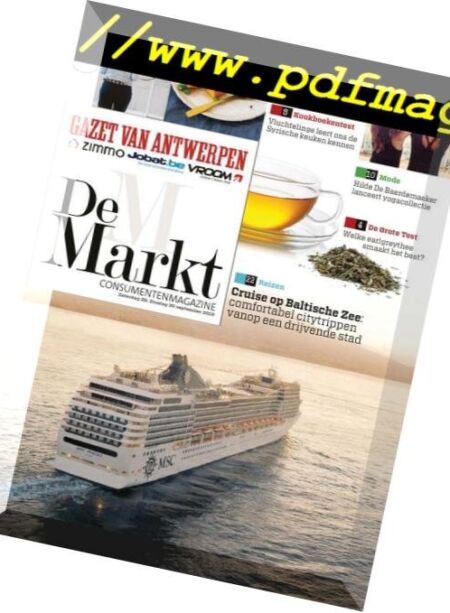 Gazet van Antwerpen De Markt – 29 september 2018 Cover