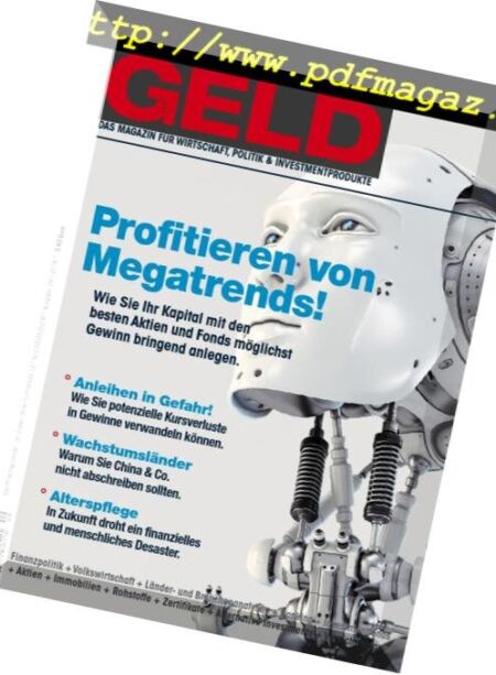 Geld Magazine – September 2018 Cover