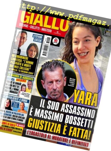 Giallo – 24 Ottobre 2018 Cover