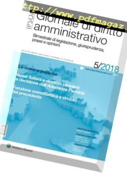 Giornale di diritto amministrativo – Novembre 2018
