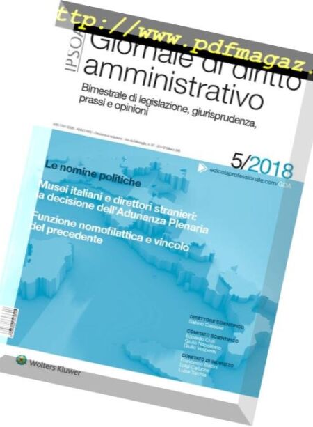Giornale di diritto amministrativo – Novembre 2018 Cover