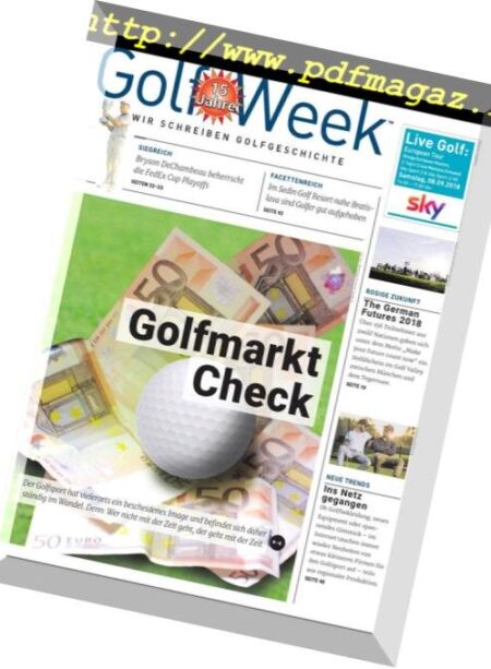 Golf Week – 7 September 2018 Cover