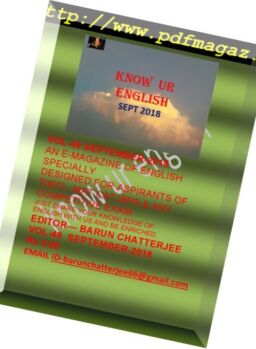 Know Ur English – September 2018
