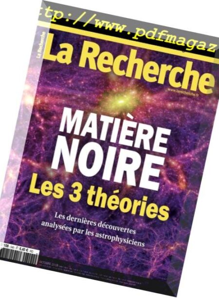 La Recherche – Octobre 2018 Cover