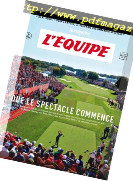 L’Equipe Magazine – 22 Septembre 2018 Cover